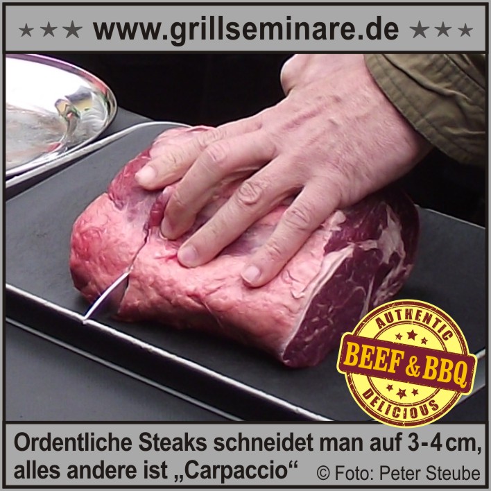 Grillkurs in Bünde, - hier saftige Steaks.